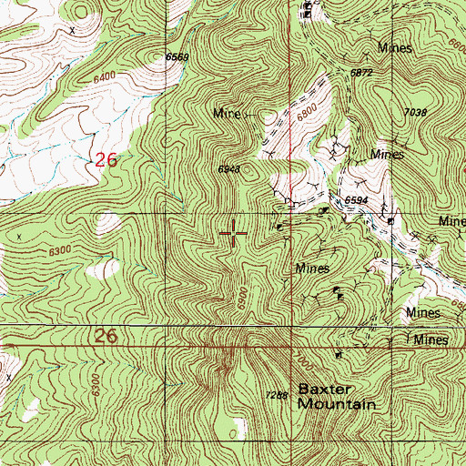 Topographic Map of Shikeys Shyster Claim, NM
