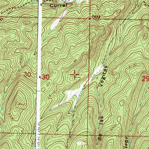 Topographic Map of TJBD 1, NM