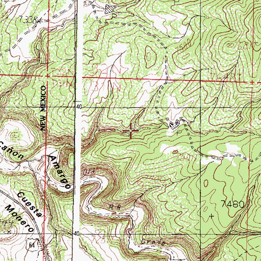 Topographic Map of Sczerbiak Prospect, NM