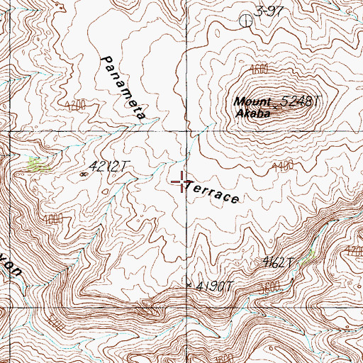 Topographic Map of Panameta Terrace, AZ
