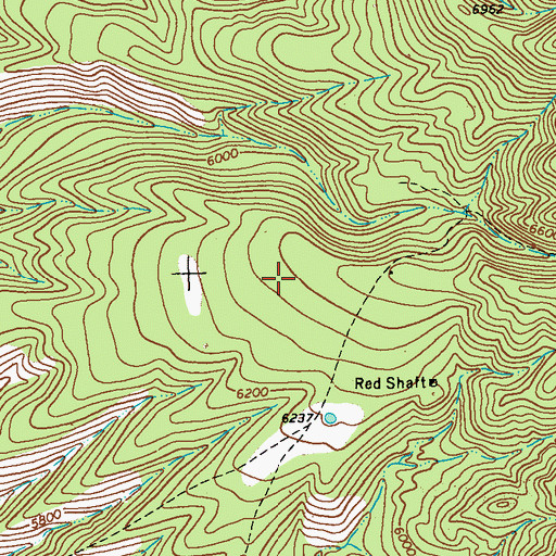 Topographic Map of Huckleberry Spar Mine, NM