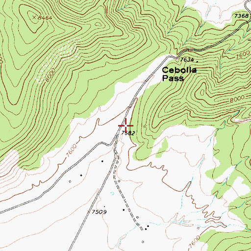 Topographic Map of Mora Beryl Prospect, NM