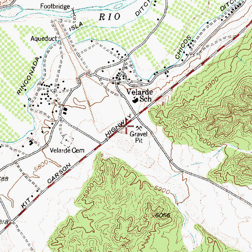 Topographic Map of Sebastian-Martin Pit, NM