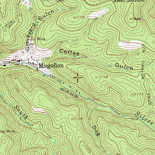 Topographic Map of Dalton Lode, NM