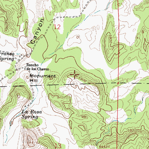 Topographic Map of Helen, NM