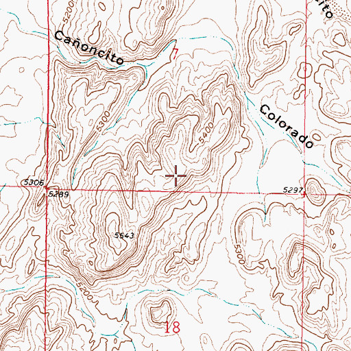 Topographic Map of Elaina, NM