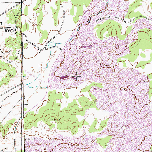 Topographic Map of McKinley Mine, NM