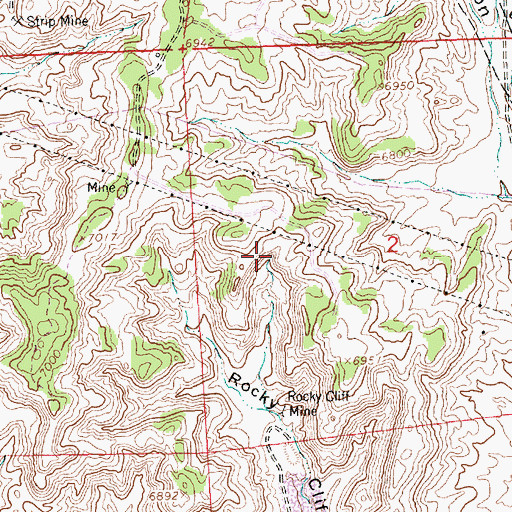 Topographic Map of Parron Mine, NM