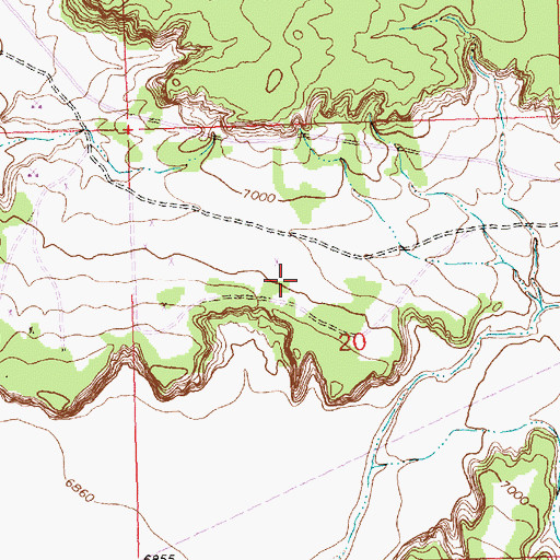 Topographic Map of Glover Claim, NM