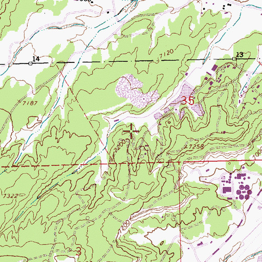 Topographic Map of Northeast Church Rock, NM