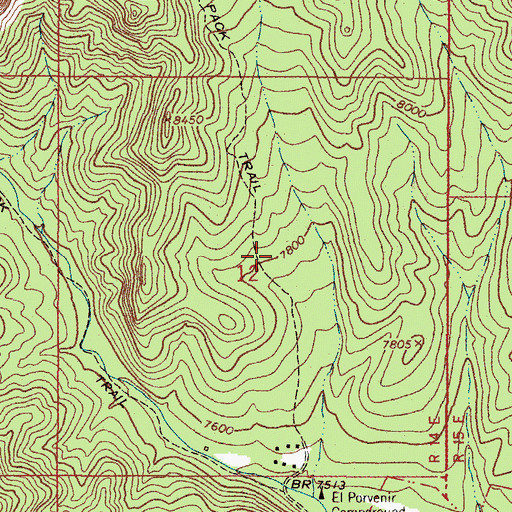 Topographic Map of Baker Gulch, NM