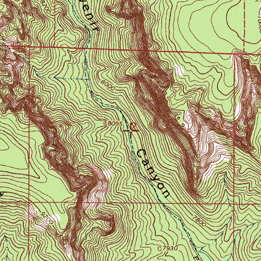 Topographic Map of Black Nugget, NM