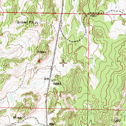 Topographic Map of McDonald and Kissler Prospect, NM