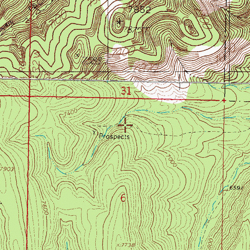 Topographic Map of Combs and Wood, NM