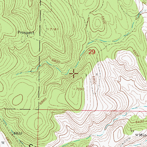 Topographic Map of Bear Canyon Group Mine, NM