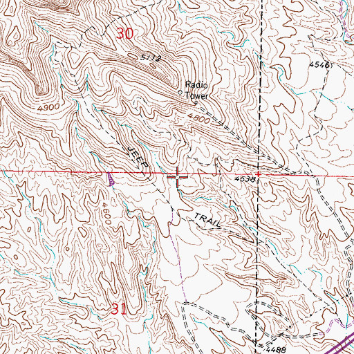 Topographic Map of Black Chief Claims, NM