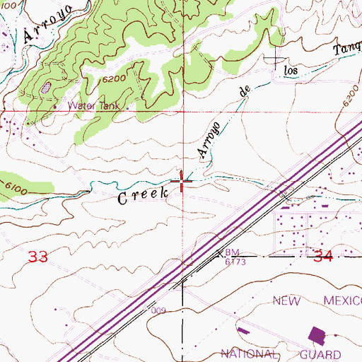 Topographic Map of Arroyo de los Tanques, NM