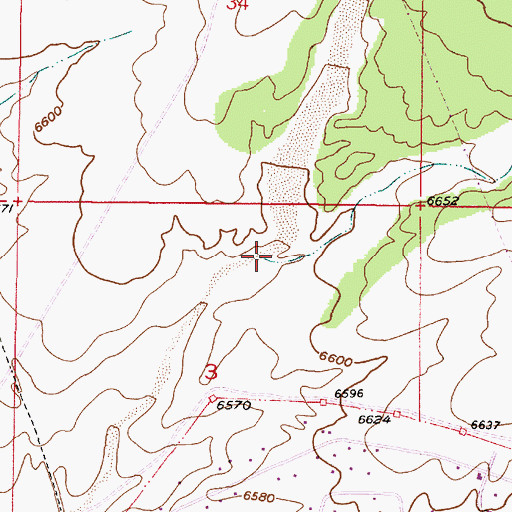 Topographic Map of Caada de las Minas, NM