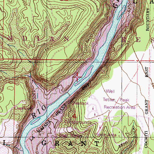 Topographic Map of Cochiti Lake, NM