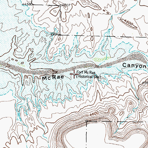 Topographic Map of Fort McRae (historical), NM