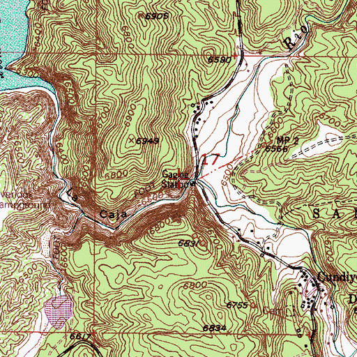 Topographic Map of Rio Medio, NM