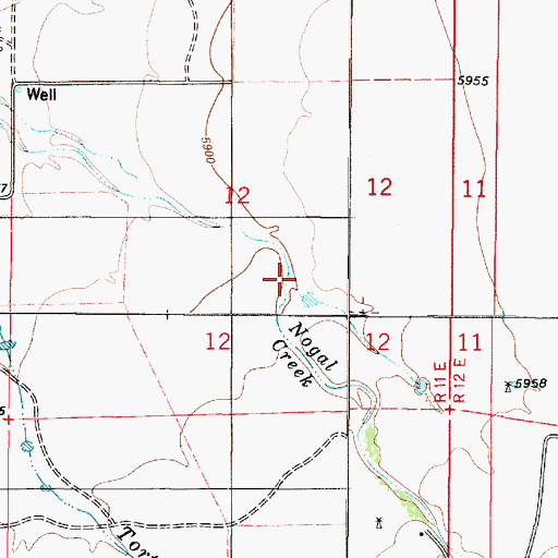 Topographic Map of Nogal Creek, NM