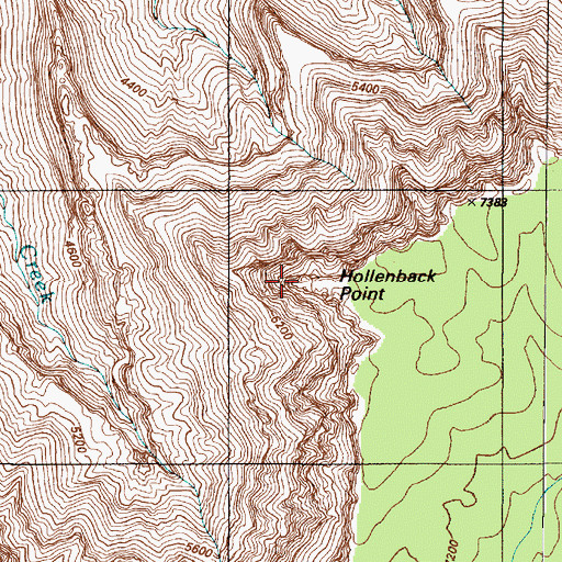 Topographic Map of Hollenback Point, AZ
