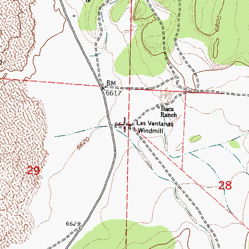 Topographic Map of Los Water Well, NM