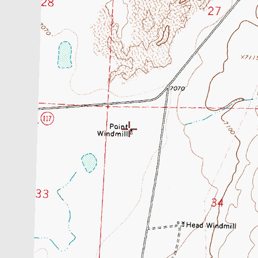 Topographic Map of Paint WML Water Well, NM