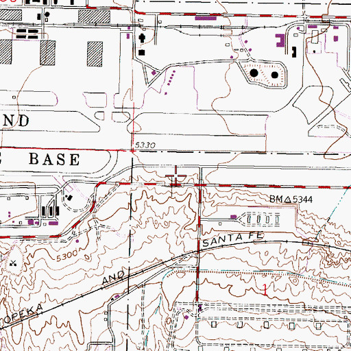 Topographic Map of Sandia 2 Water Well, NM