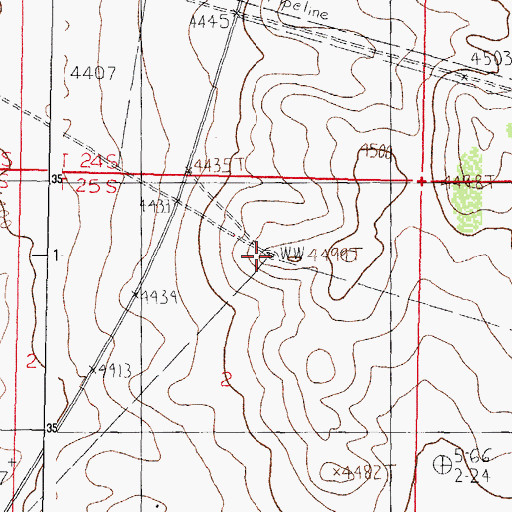 Topographic Map of 00020 Water Well, NM