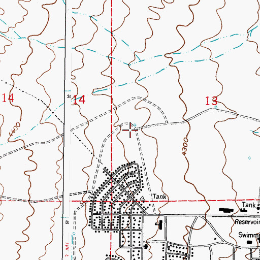 Topographic Map of SW-13 Water Well, NM
