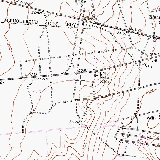Topographic Map of Gallegos Water Well, NM