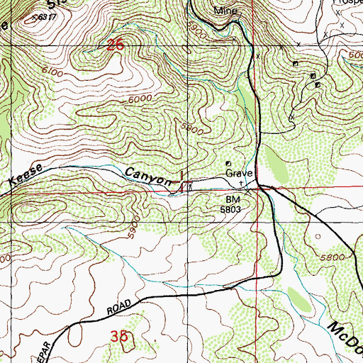 Topographic Map of 01010 Water Well, NM