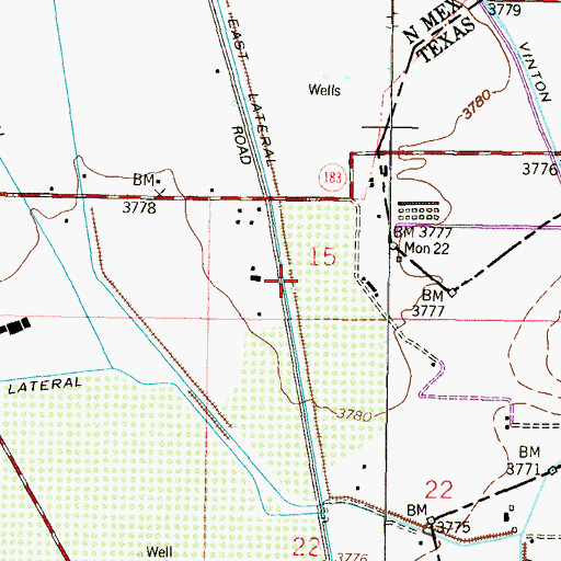 Topographic Map of NM 4903611 Water Well, NM