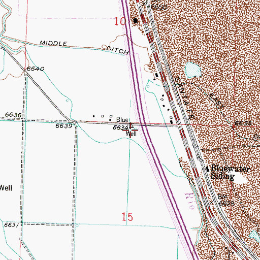 Topographic Map of 10092 Water Well, NM