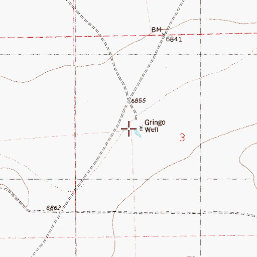 Topographic Map of Gringo Water Well, NM