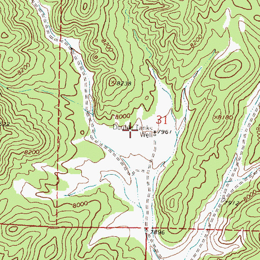 Topographic Map of Doubletank Water Well, NM