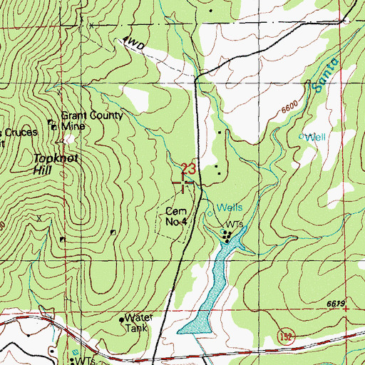 Topographic Map of 00144 Water Well, NM