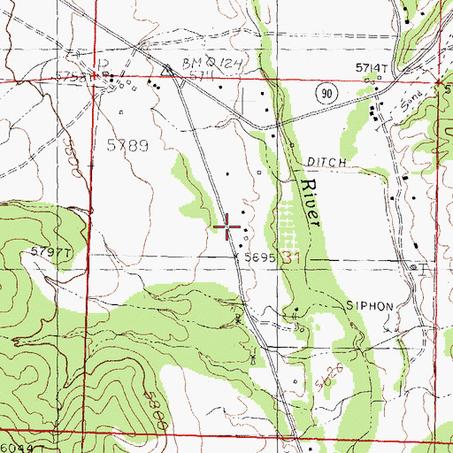 Topographic Map of 00053 Water Well, NM