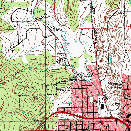 Topographic Map of 00254 Water Well, NM