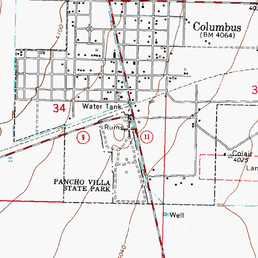 Topographic Map of Border City (historical), NM