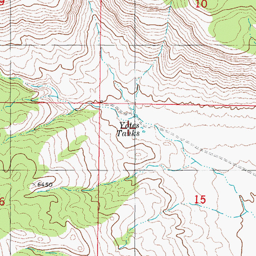 Topographic Map of Yates Tanks, NM