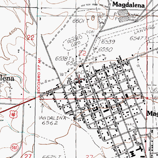 Topographic Map of Community Church, NM
