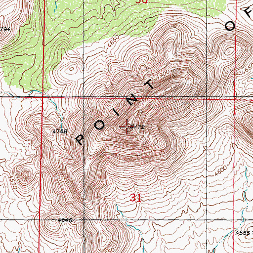 Topographic Map of Point of Rocks, NM