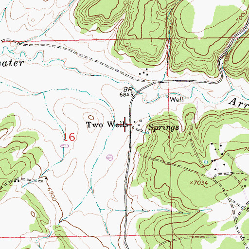 Topographic Map of Two Wells, NM