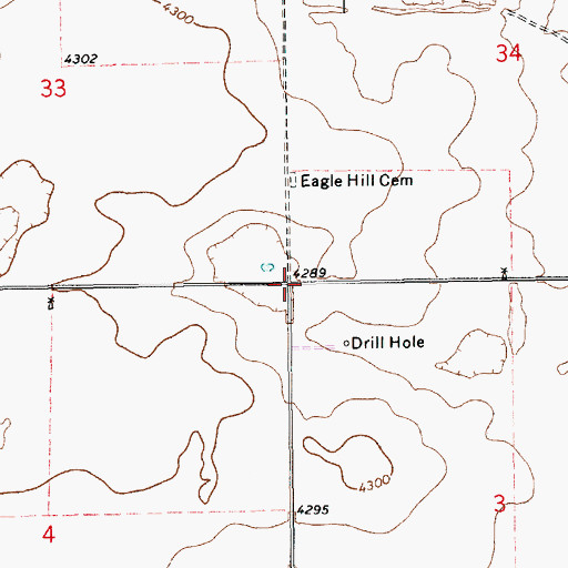 Topographic Map of Eagle Hill (historical), NM
