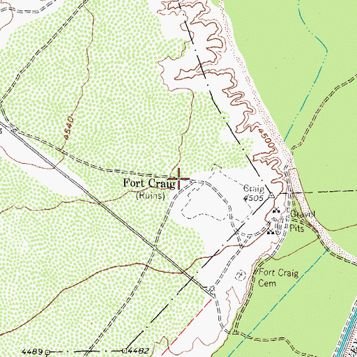 Topographic Map of Craig (historical), NM