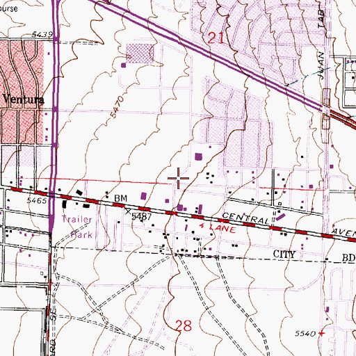 Topographic Map of Lomas 5 Water Well, NM