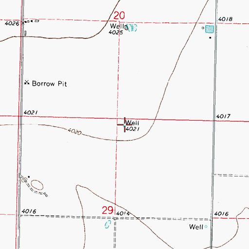 Topographic Map of 10401 Water Well, NM